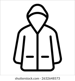 Elemento de ícone de jaqueta de chuva para design