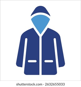 Rain Jacket Icon Element For Design