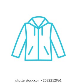 Rain Jacket Icon. Isolated on white background.
