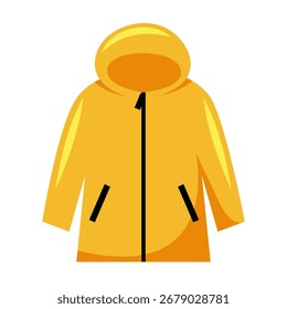 Ilustración vectorial de chaqueta de lluvia para diseños de aventura y viajes
