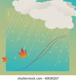 rain and leafs