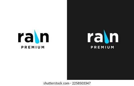 Rain Letter R Logo Icon Design Modern Logo Minimalist Template