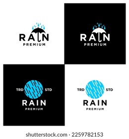 Logo-Design mit Regen-Buchstaben R Design Modern Logo Minimalistische Vorlagensammlung