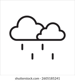 Rain Light Weather simple line icon