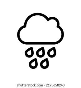 rain line icon illustration vector graphic 