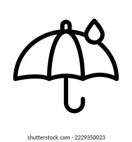 gráfico vectorial de icono de línea de lluvia