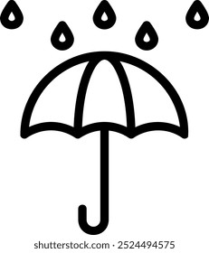 rain line icon illustration vector