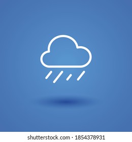 rain line icon, outline vector illustration.
