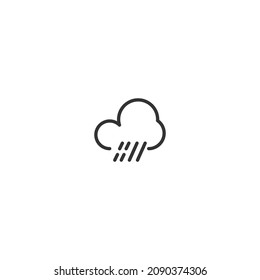rain line icon, outline vector sign, pixel perfect icon