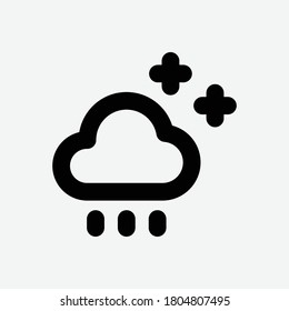 Rain Line Icon - Vector Illustration
