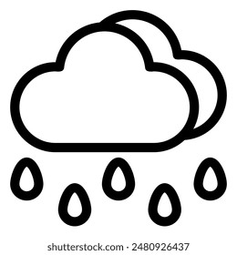 rain line icon vector illustration isolated on white background