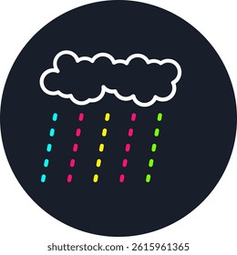 Rain Line Multi Colour Circle