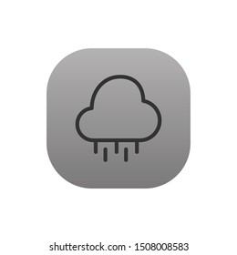 Rain  - Line Vector Icon