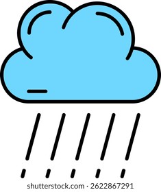 Rain Line vector Icon Design
