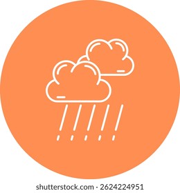 Diseño de icono de Vector de línea de lluvia