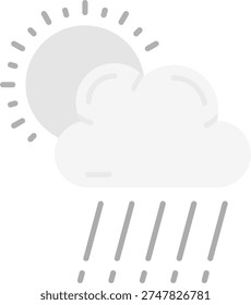 rain Line vector Icon Design