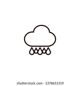 Rain lineal style icon. flat design