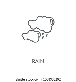 Rain linear icon. Rain concept stroke symbol design. Thin graphic elements vector illustration, outline pattern on a white background, eps 10.