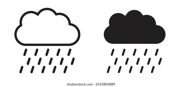 Rain liner icon vector set.