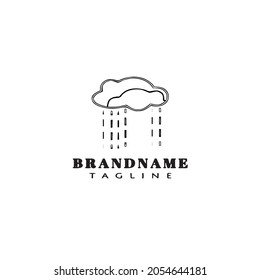 rain logo cartoon icon design modern black vector illustration