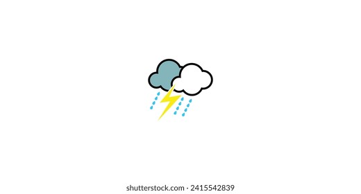 Rain logo design with modern concept| Simple rain logo| premium vector