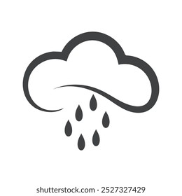 Diseño de logo de lluvia con concepto moderno | Logotipo de lluvia simple | Vector premium