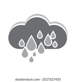Regen-Logo-Design mit modernem Konzept| Einfaches Regen-Logo| Premium-Vektor