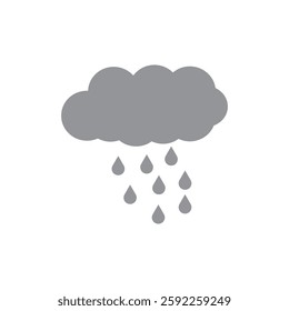 rain logo icon illustration flat