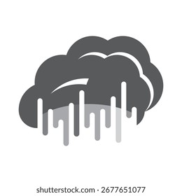 Logotipo de lluvia Icono de meteorología Ilustración de Plantilla