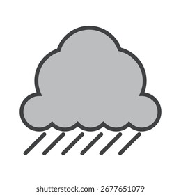 Rain-Logo Meteorologie-Symbol, Vorlagengrafik