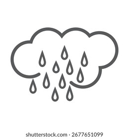 Logotipo de lluvia Icono de meteorología Ilustración de Plantilla