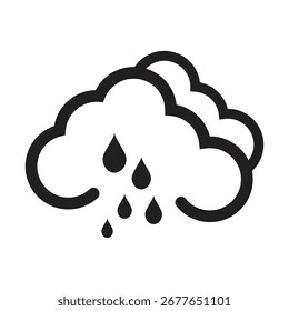 Logotipo de lluvia Icono de meteorología Ilustración de Plantilla