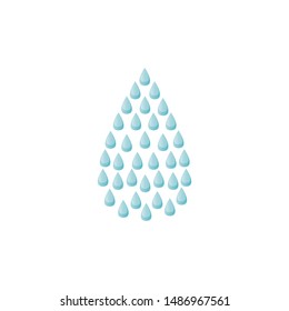 Rain logo template vector icon design
