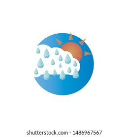 Rain logo template vector icon design