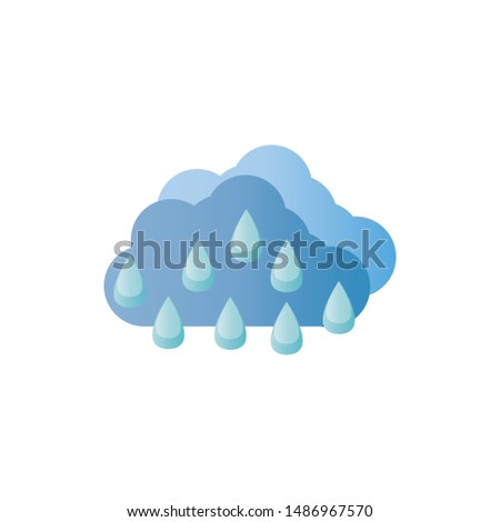 Rain logo template vector icon design