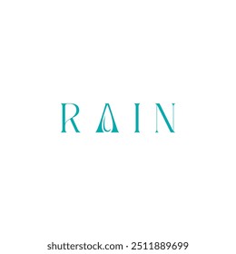 Diseño de Vector de Logo de Lluvia. Icono de agua de lluvia