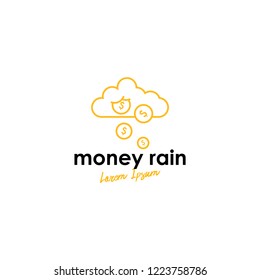 Rain logo vector. Rain logo template