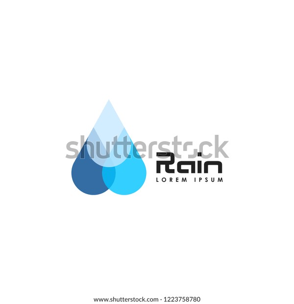 Rain Logo Vector Rain Logo Template Stock Vector (Royalty Free ...