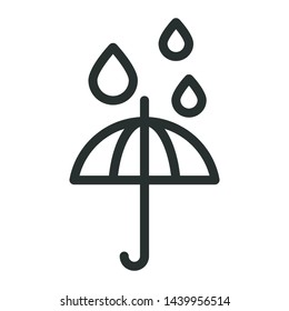 rain - minimal line web icon. simple vector illustration. concept for infographic, website or app.