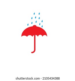 Rain minimalist or flat illustration or clip art