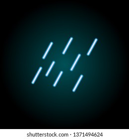 rain neon icon. Elements of Camping set. Simple icon for websites, web design, mobile app, info graphics on dark gradient background