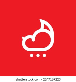 Rain at night icon, graphic resource template, vector illustration.