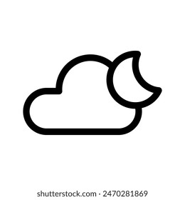 Rain Night Icon Vector Symbol Design Illustration