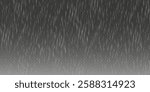 
Rain on a transparent background. Thunderstorm with rain. Rainy weather.  Rain and hail
