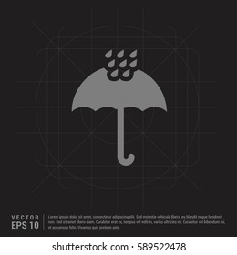 Rain on Umbrella Icon