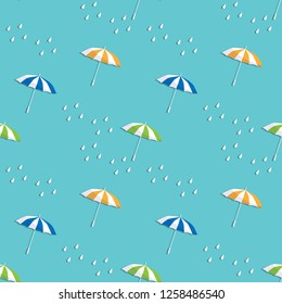rain on umbrellas seamless