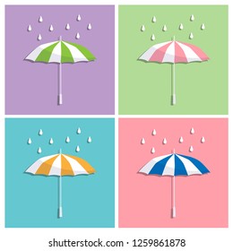 rain on umbrellas seamless
