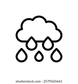 Rain Outline Icon. Rain Icon
