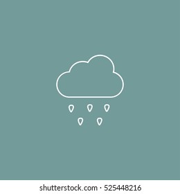 rain outline icon vector, can be used for web and mobile design
