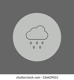 rain outline icon vector, can be used for web and mobile design